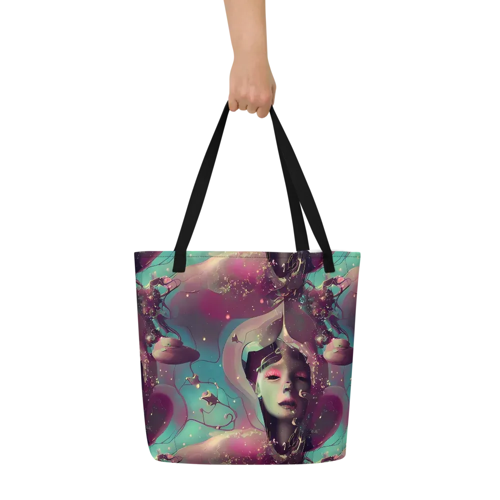 Nouveau Galaxy on Large Tote Bag W/ Pocket — Front