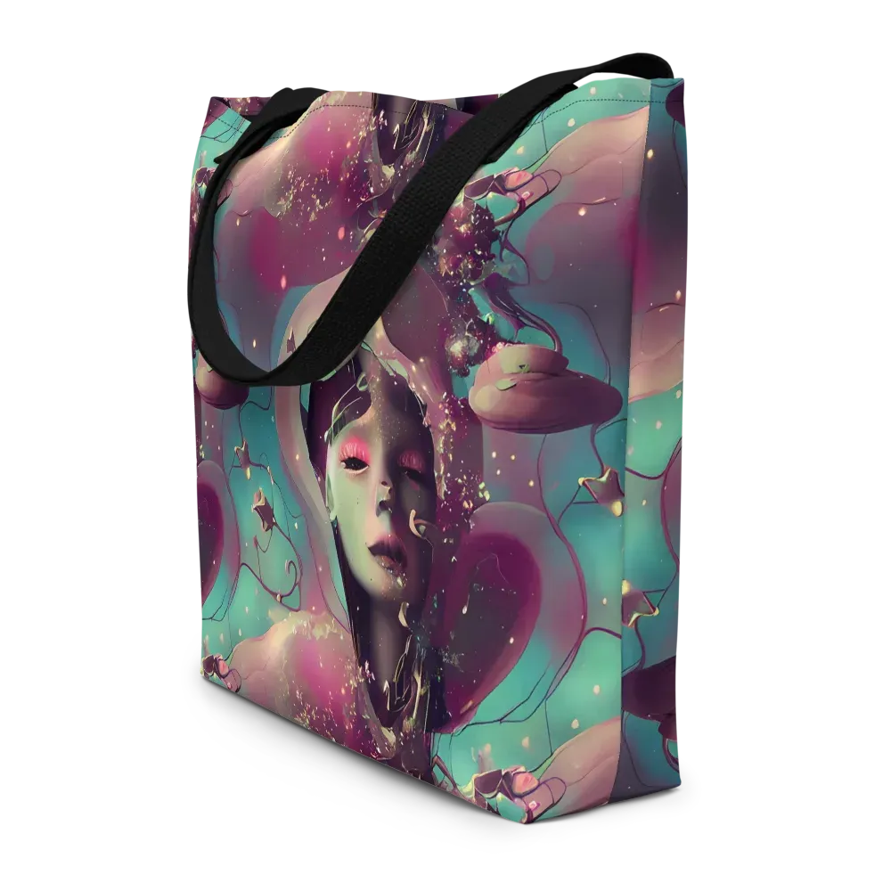 Nouveau Galaxy on Large Tote Bag W/ Pocket — Front