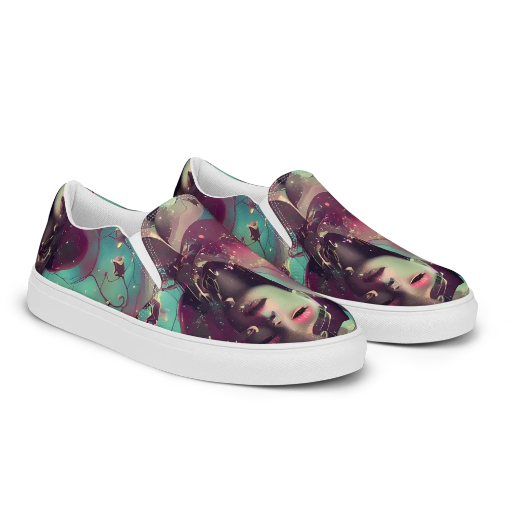 Nouveau Galaxy on Women's Slip-On Canvas Shoes — Right Front