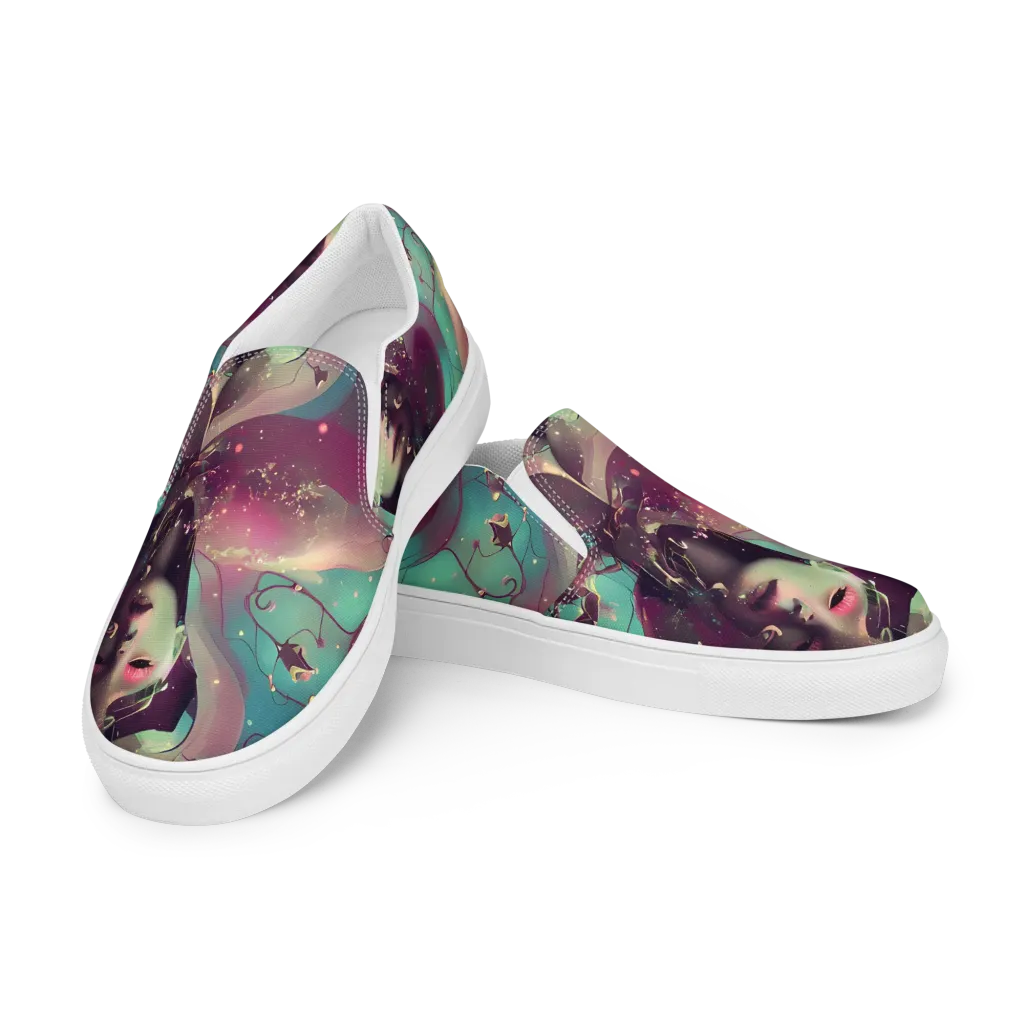 Nouveau Galaxy on Women's Slip-On Canvas Shoes — Left Front