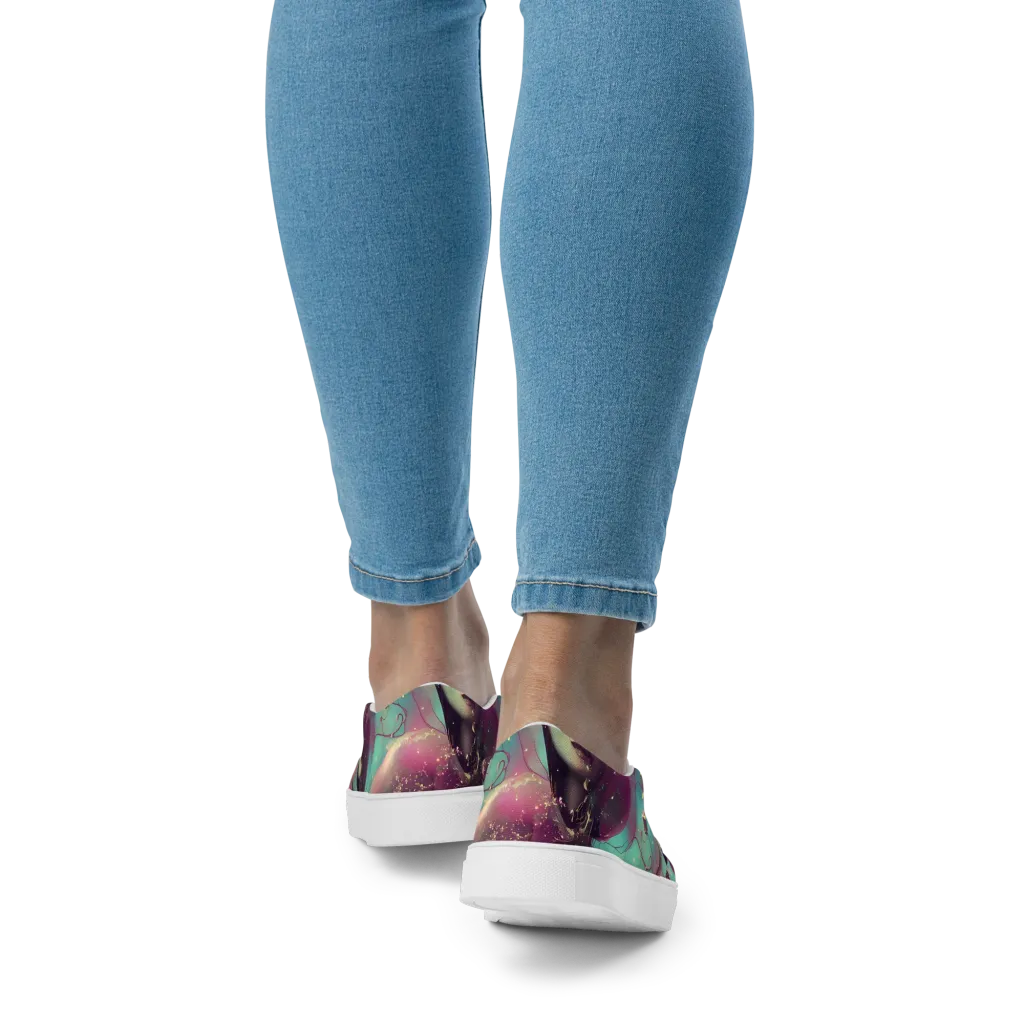 Nouveau Galaxy on Women's Slip-On Canvas Shoes — Back