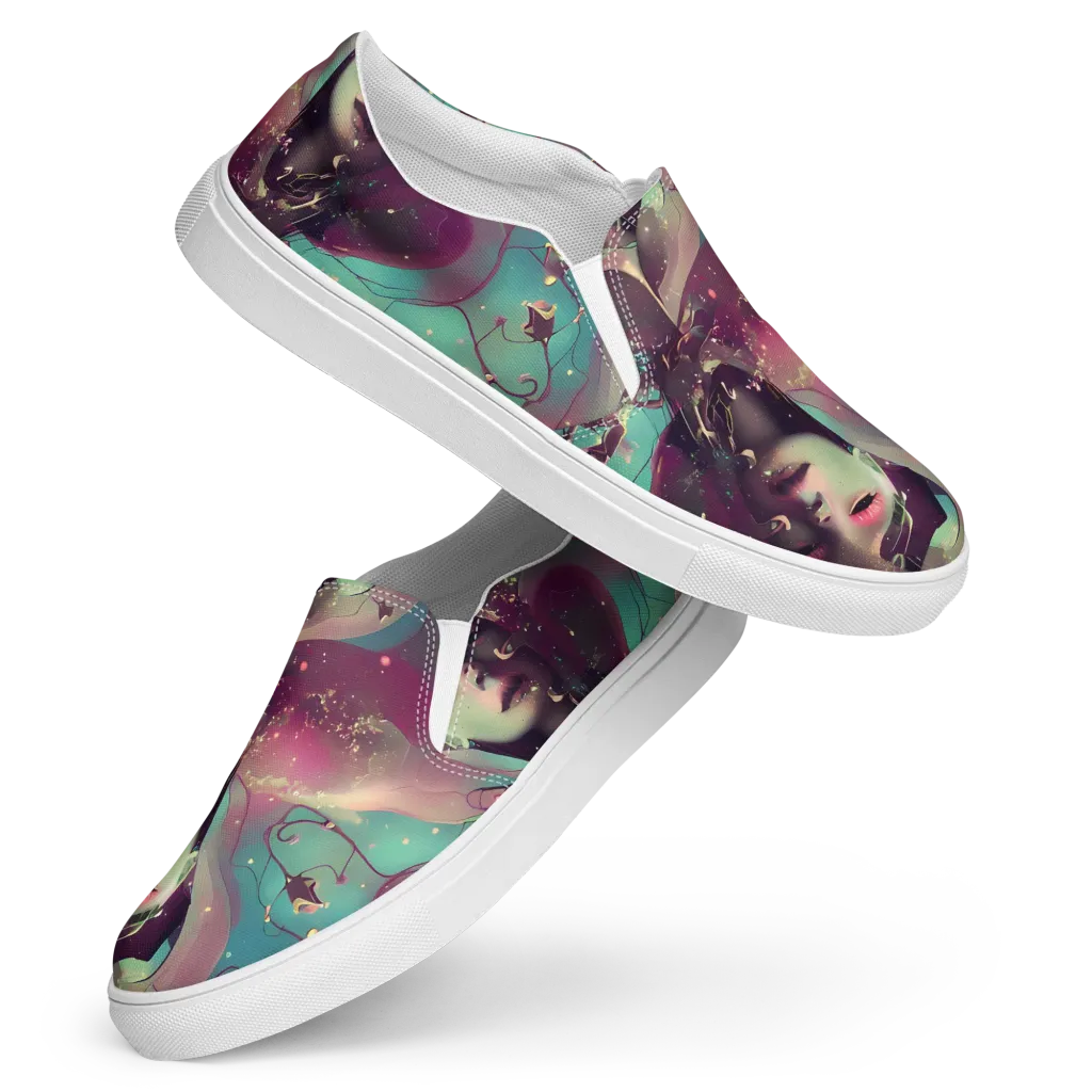 Nouveau Galaxy on Women's Slip-On Canvas Shoes — Front