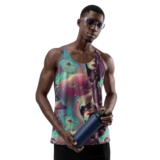 Nouveau Galaxy on a Men's Tank Top