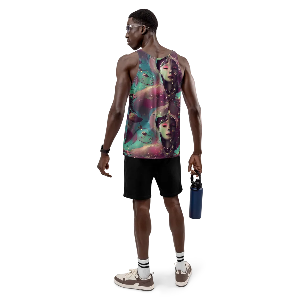 Nouveau Galaxy on Men's Tank Top — Back