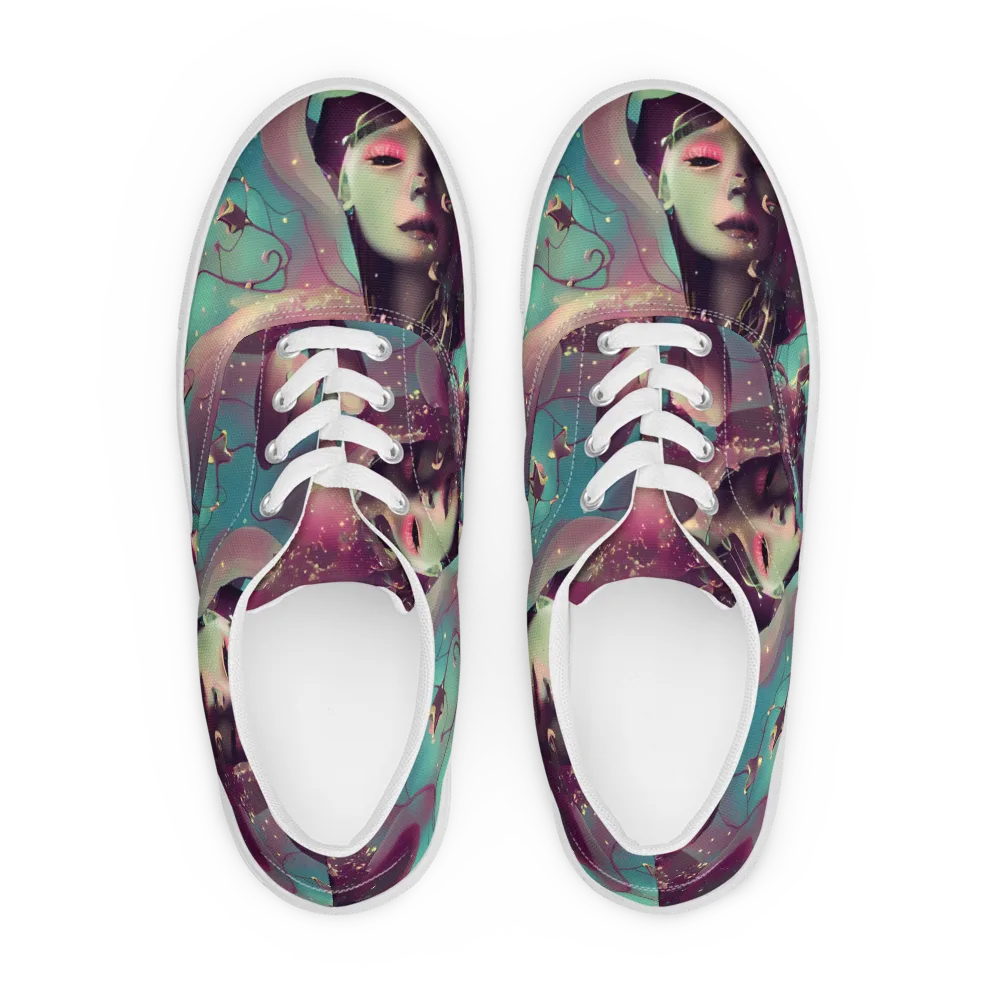 Nouveau Galaxy on Men's Lace-Up Canvas Shoes — Front