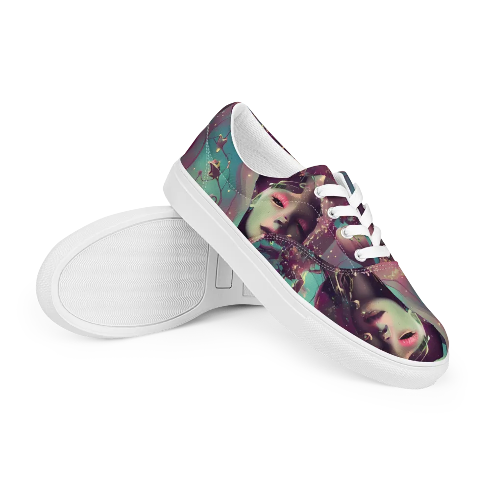 Nouveau Galaxy on Men's Lace-Up Canvas Shoes — Right Front