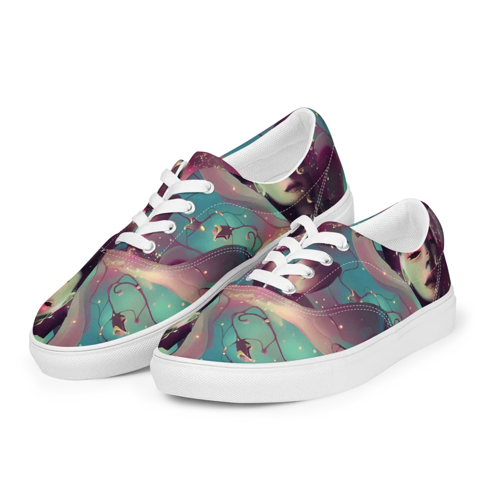 Nouveau Galaxy on Men's Lace-Up Canvas Shoes — Left Front