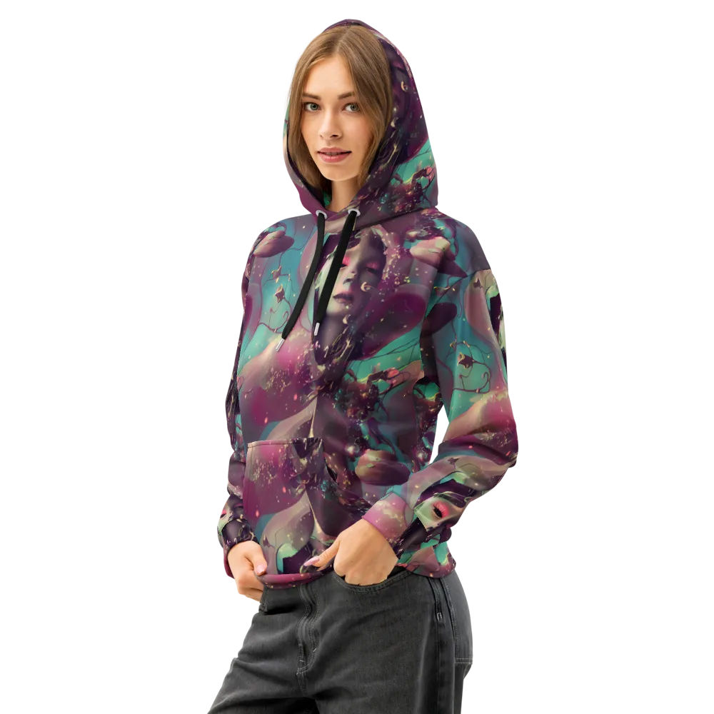 Nouveau Galaxy on Cotton Hoodie — Left Front