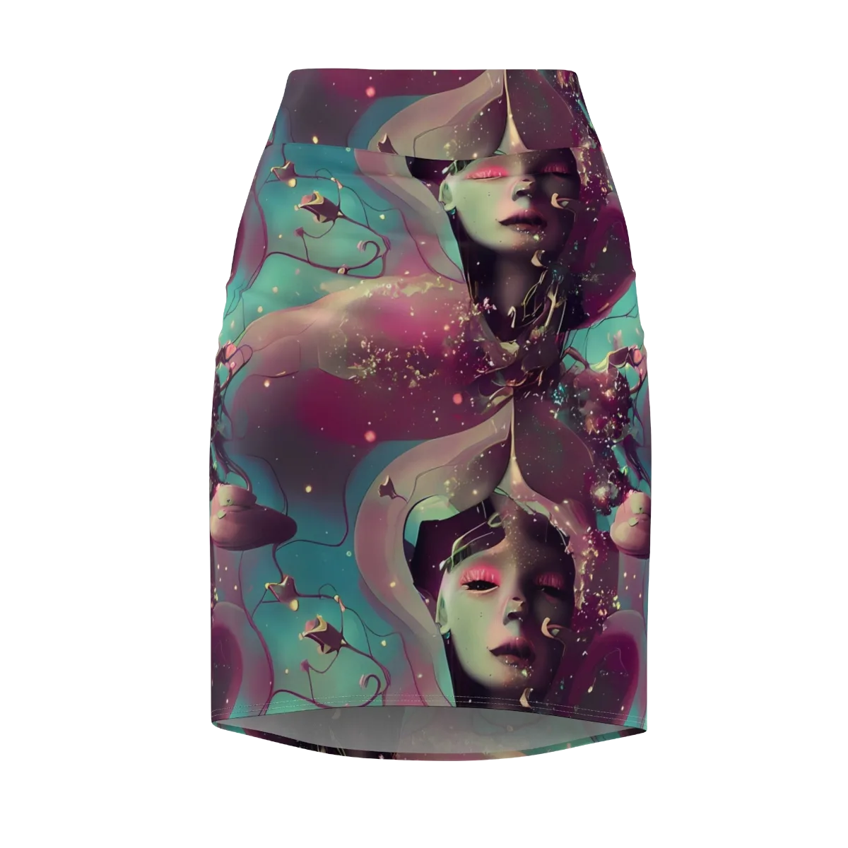 Nouveau Galaxy on Pencil Skirt — Front
