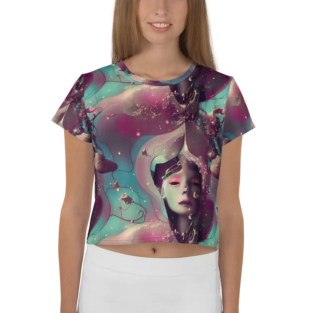 Nouveau Galaxy on Crop Tee — Front
