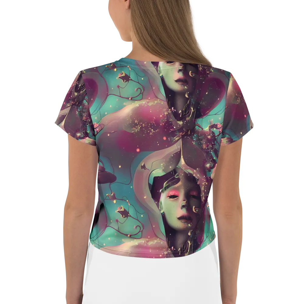 Nouveau Galaxy on Crop Tee — Back