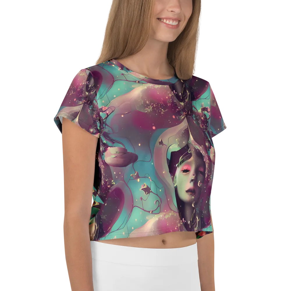 Nouveau Galaxy on Crop Tee — Right