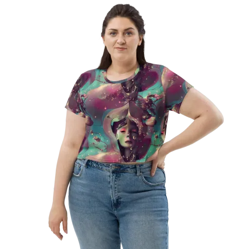Nouveau Galaxy on a Crop Tee