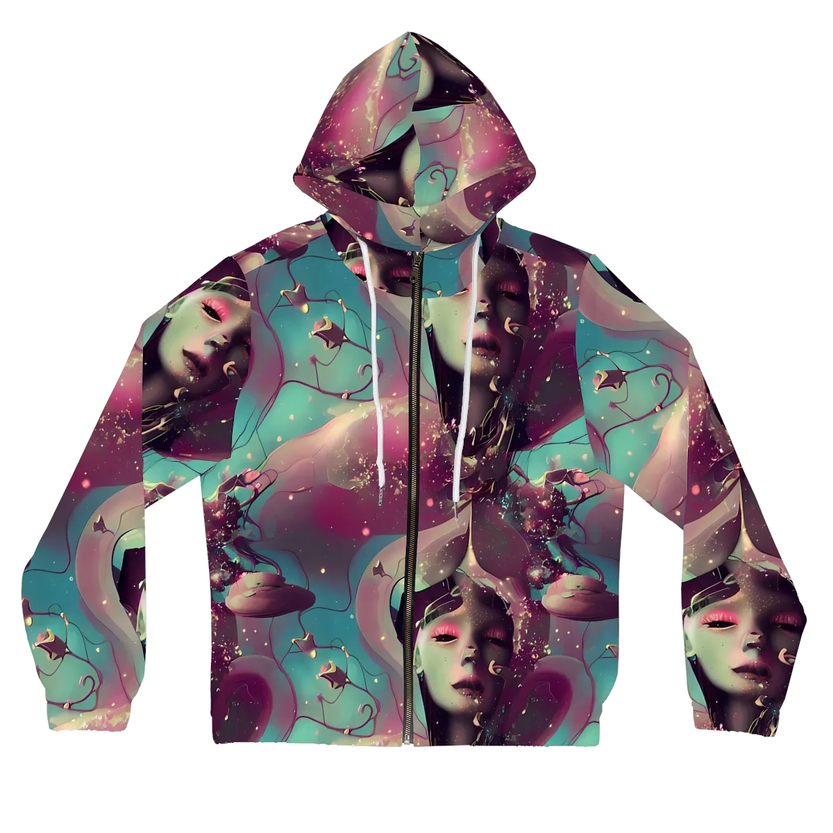 Nouveau Galaxy on Women's Full-Zip Hoodie — Front