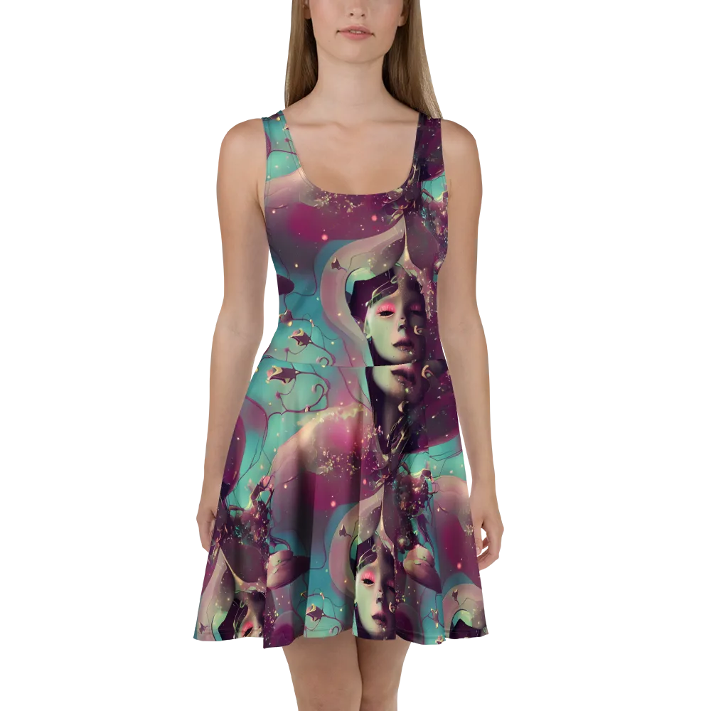 Nouveau Galaxy on Skater Dress — Front