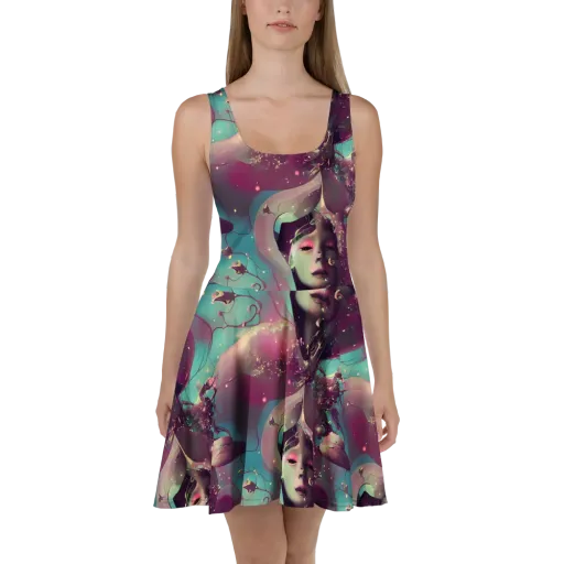 Nouveau Galaxy on a Skater Dress