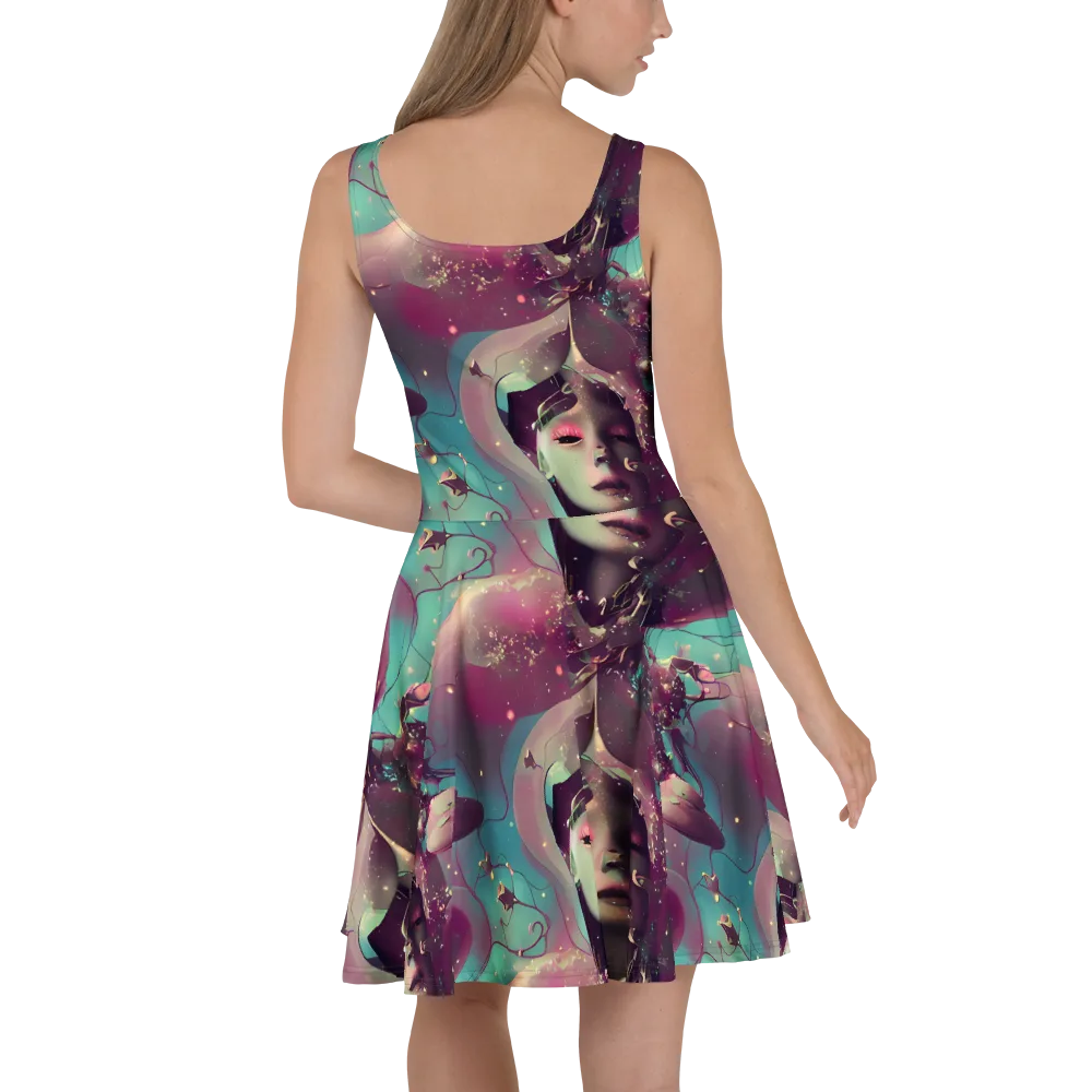 Nouveau Galaxy on Skater Dress — Back