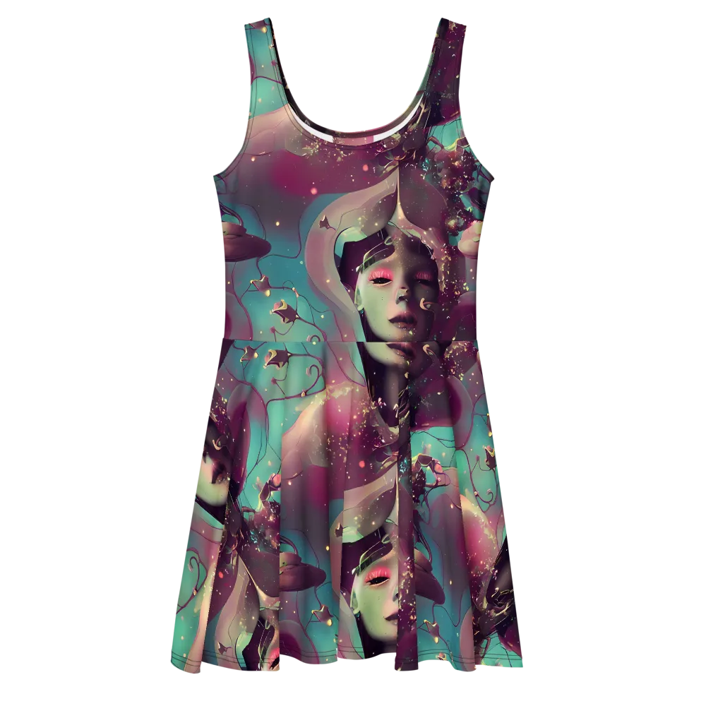 Nouveau Galaxy on Skater Dress — Front