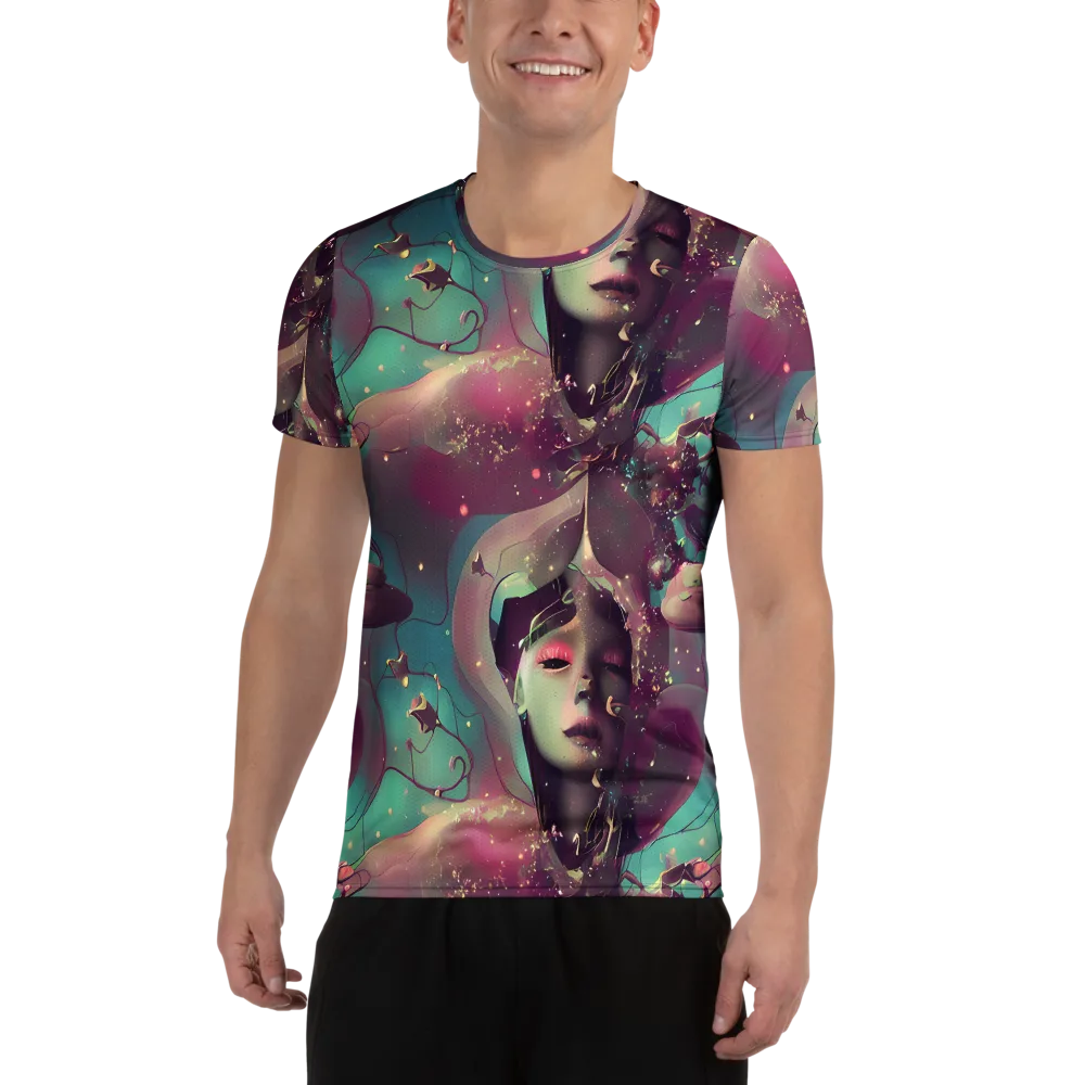 Nouveau Galaxy on Men's Athletic T-Shirt — Front