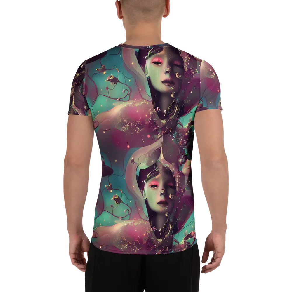Nouveau Galaxy on Men's Athletic T-Shirt — Back
