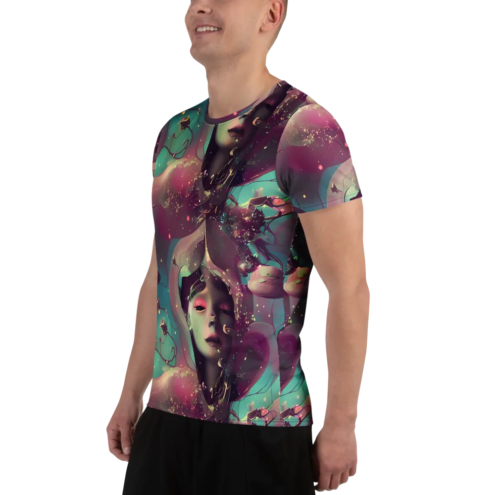Nouveau Galaxy on Men's Athletic T-Shirt — Left