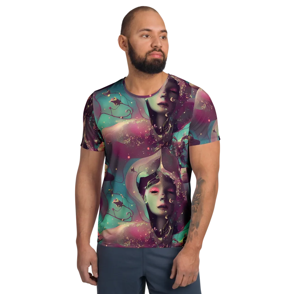 Nouveau Galaxy on Men's Athletic T-Shirt — Front