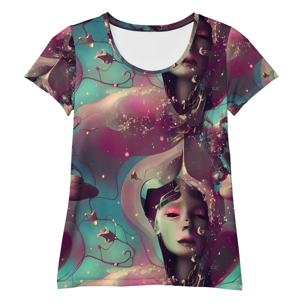 Nouveau Galaxy on Women's Athletic T-Shirt — Front