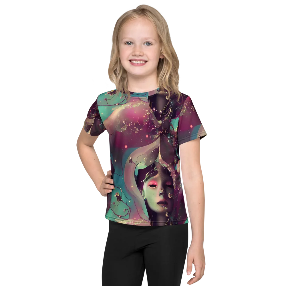 Nouveau Galaxy on Kids Crew Neck T-Shirt — Front