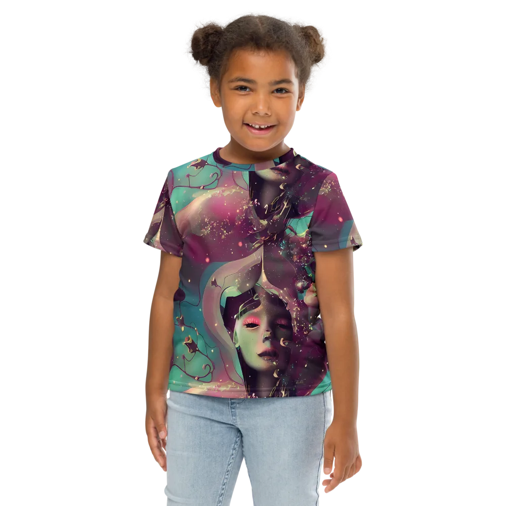 Nouveau Galaxy on Kids Crew Neck T-Shirt — Front