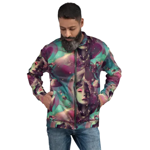 Nouveau Galaxy on a Bomber Jacket