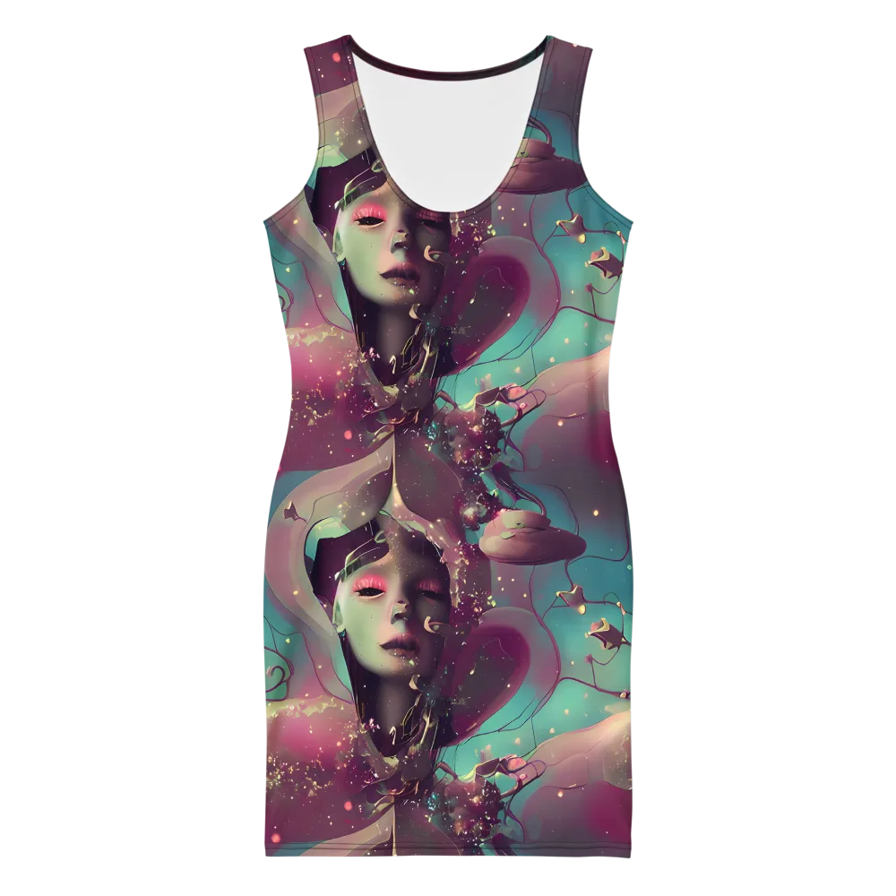 Nouveau Galaxy on Bodycon Dress — Front