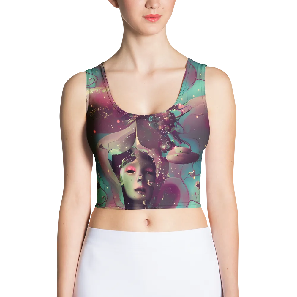 Nouveau Galaxy on Crop Top — Front