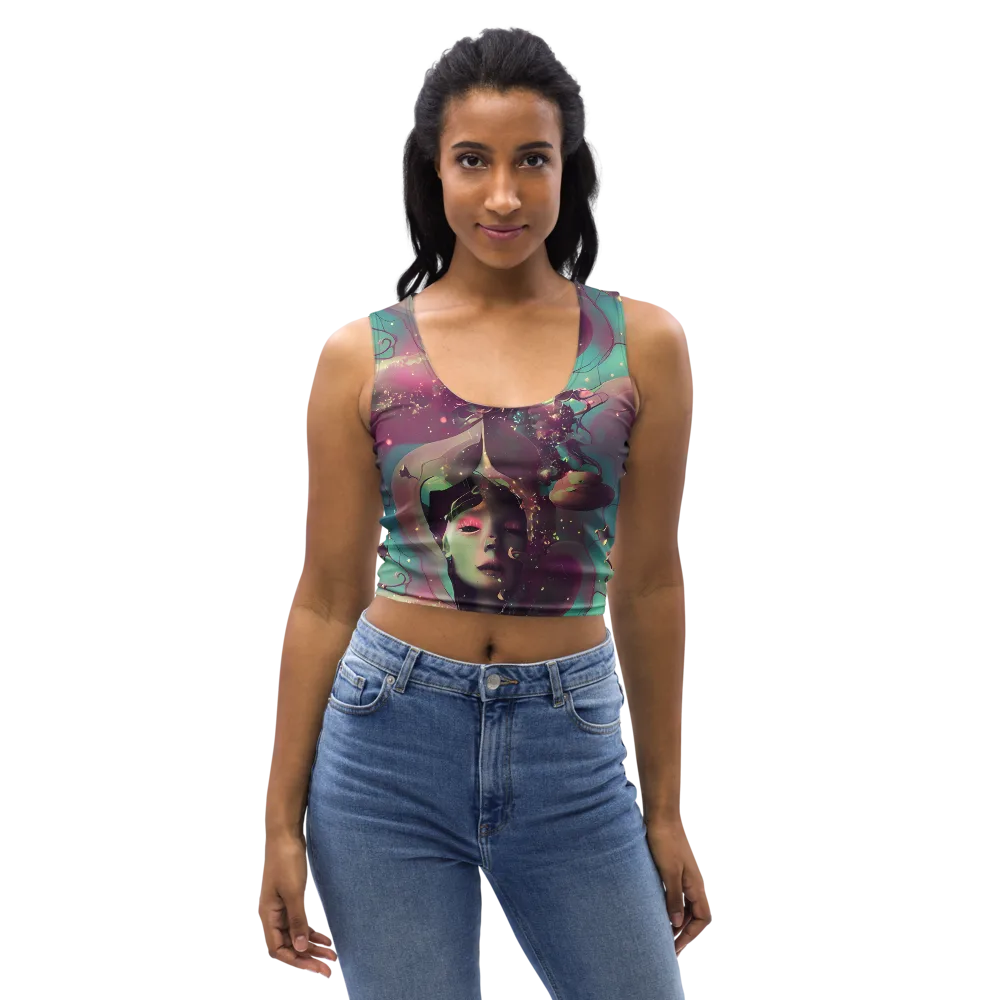 Nouveau Galaxy on Crop Top — Front