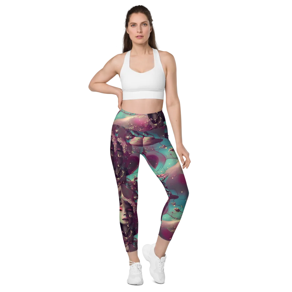 Nouveau Galaxy on Leggings with Pockets — Front