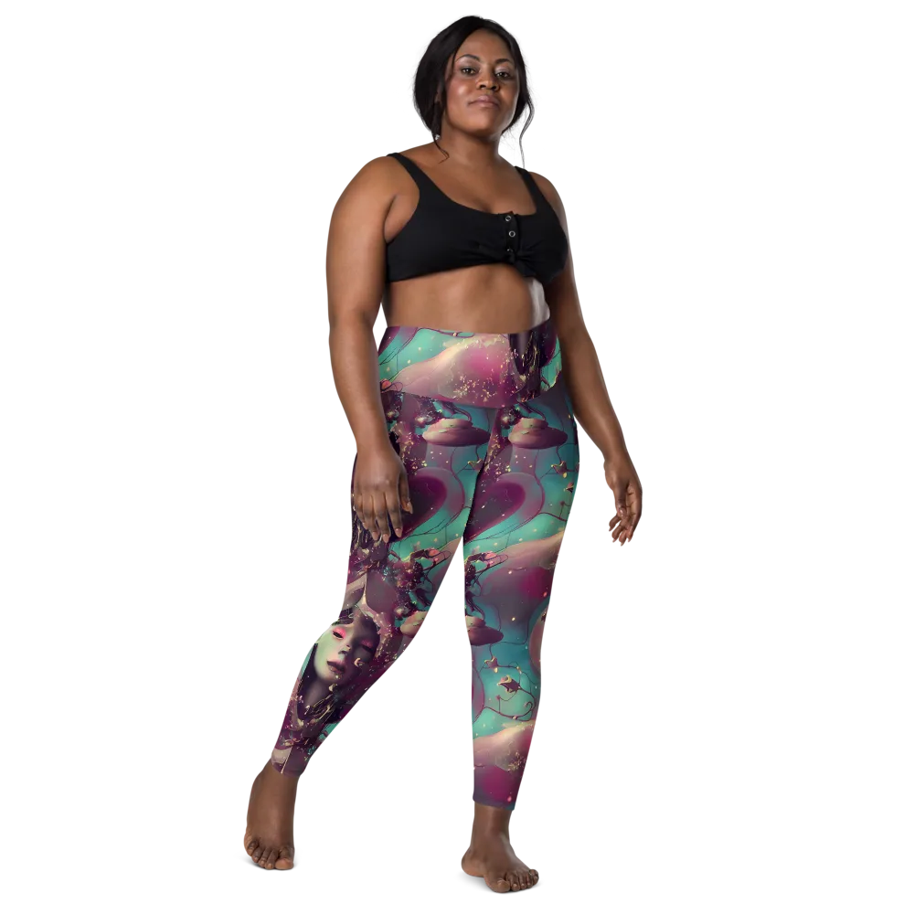 Nouveau Galaxy on Leggings with Pockets — Front