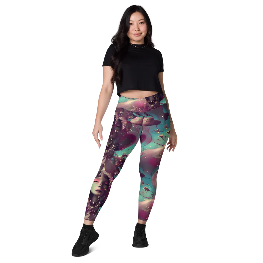 Nouveau Galaxy on Leggings with Pockets — Front