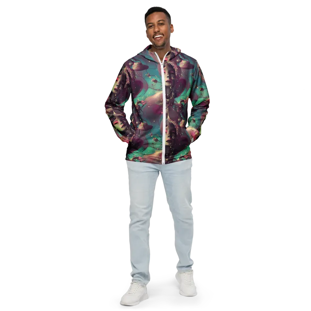 Nouveau Galaxy on Men's Windbreaker — Front