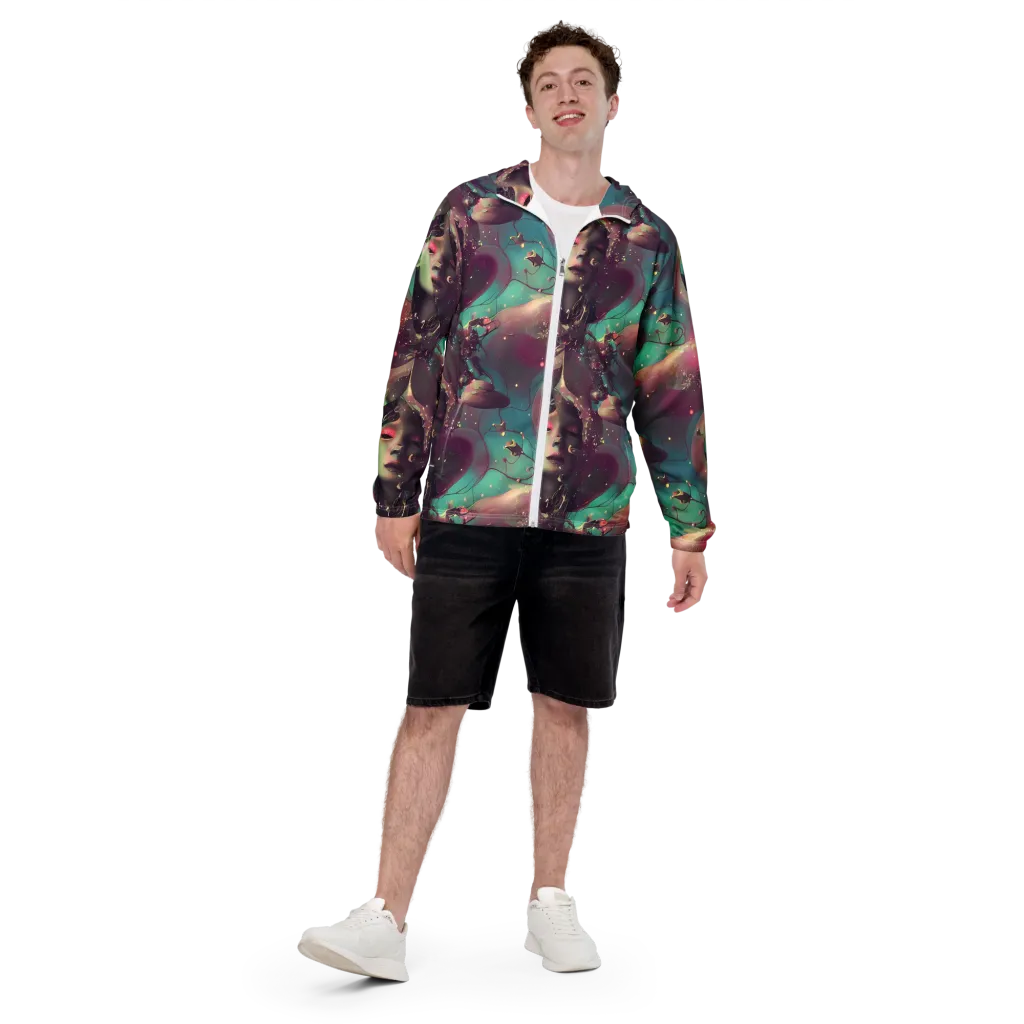 Nouveau Galaxy on Men's Windbreaker — Front