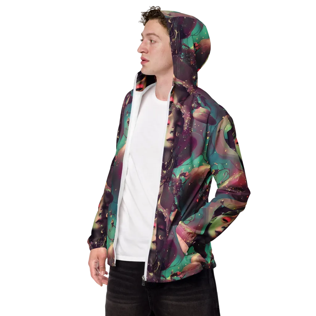 Nouveau Galaxy on Men's Windbreaker — Left Front