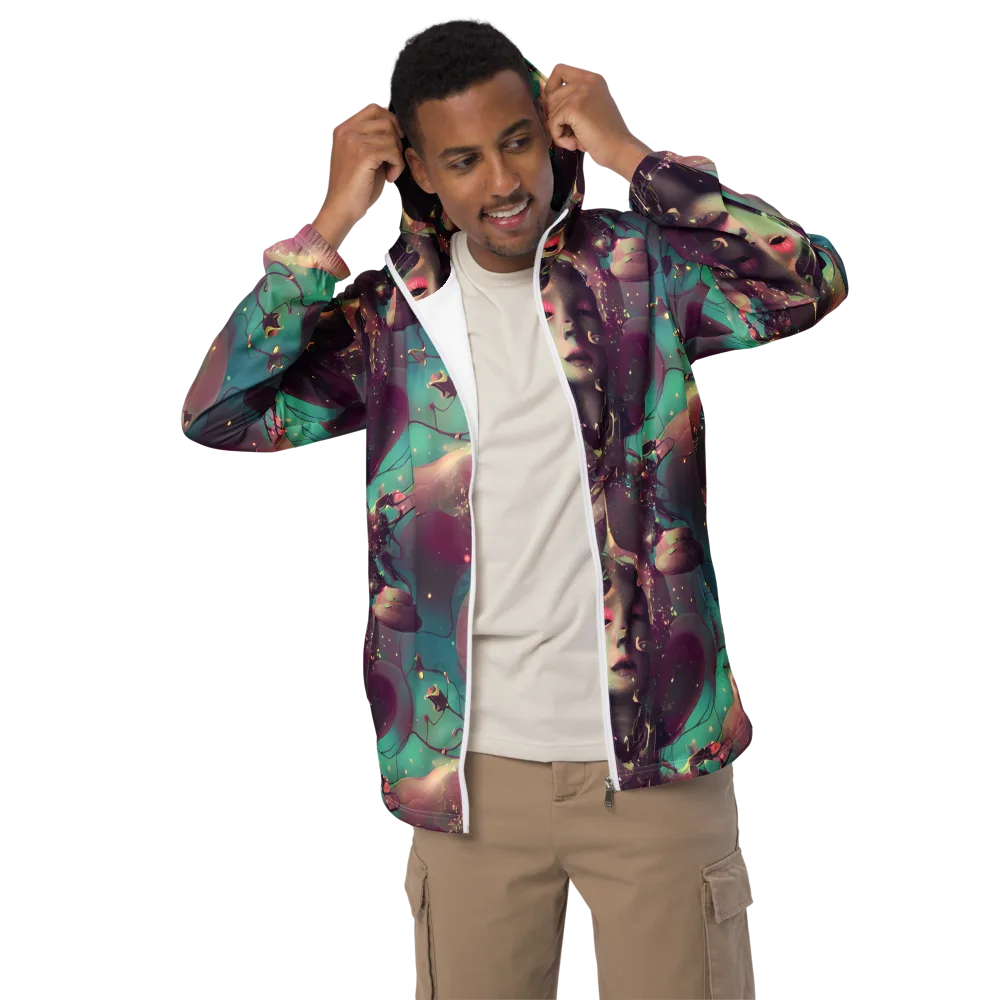 Nouveau Galaxy on Men's Windbreaker — Front
