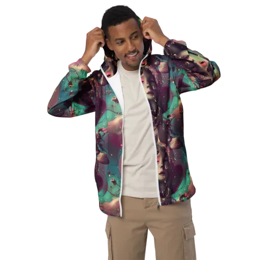 Nouveau Galaxy on a Men's Windbreaker