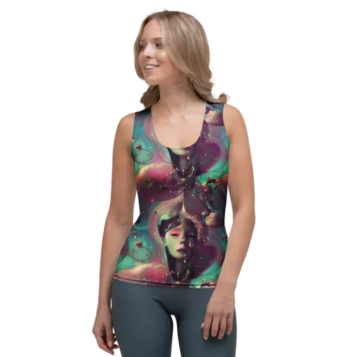 Nouveau Galaxy on a Women's Tank Top