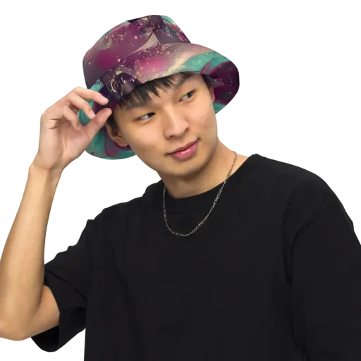 Nouveau Galaxy on a Reversible Bucket Hat