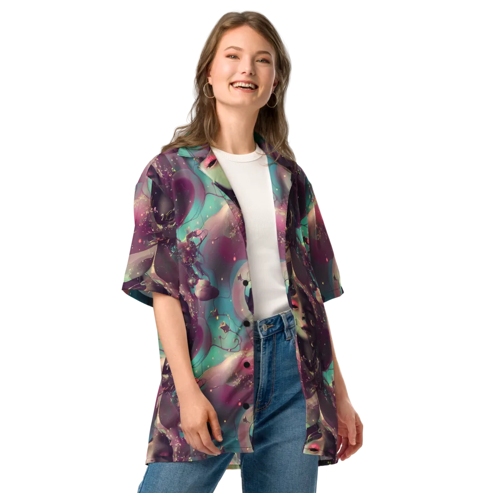 Nouveau Galaxy on Button Shirt — Front