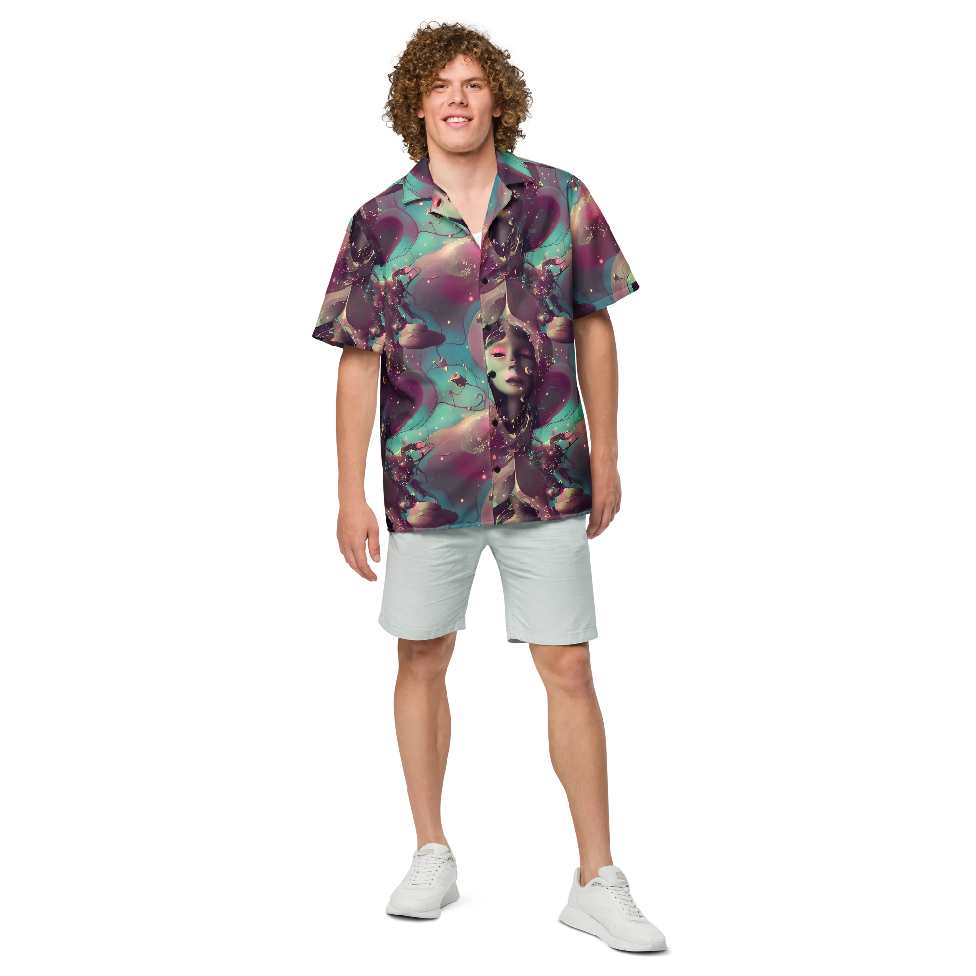 Nouveau Galaxy on Button Shirt — Front