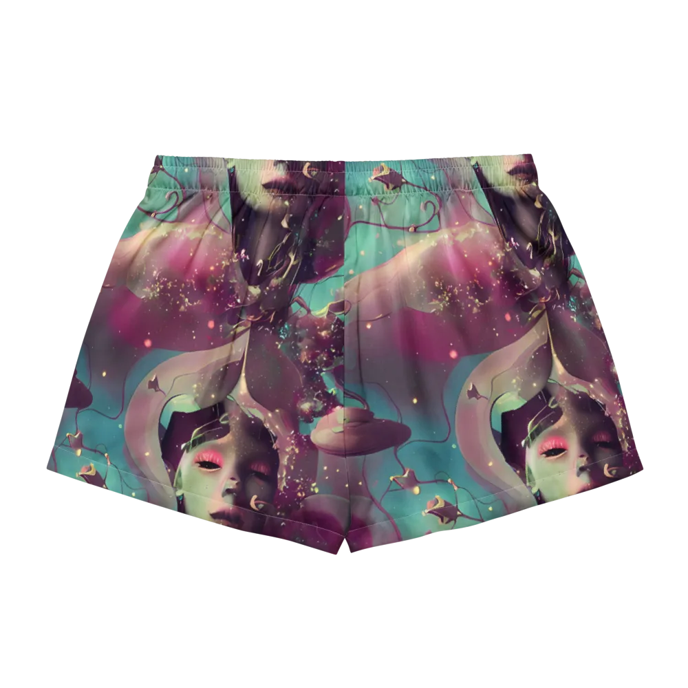 Nouveau Galaxy on Women's Pajama Shorts — Back