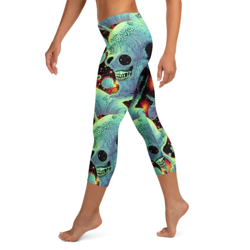 Galactic Grotesque on a Capri Leggings