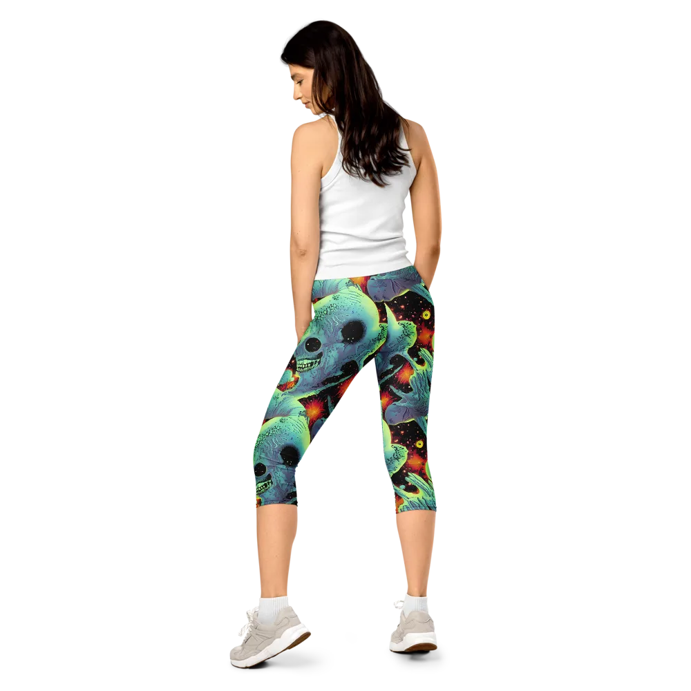 Galactic Grotesque on Capri Leggings — Back