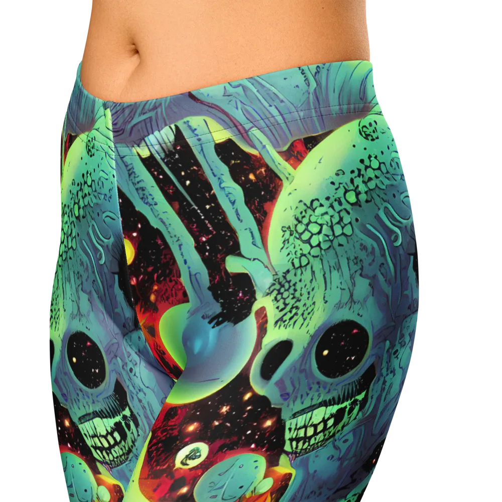 Galactic Grotesque on Capri Leggings — Zoomed-in