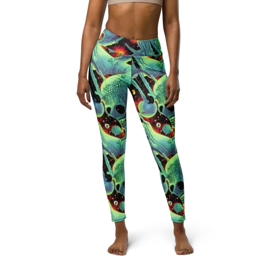 Galactic Grotesque on a Yoga Leggings